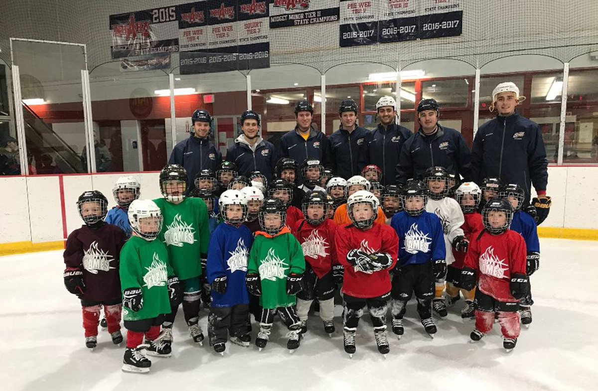 COMMUNITY:  <a href="/PenmenIceHockey/">SNHU Penmen Ice Hockey</a> Teaches Skills to Manchester Flames Youth Skaters snhupenmen.com/x/xmitz