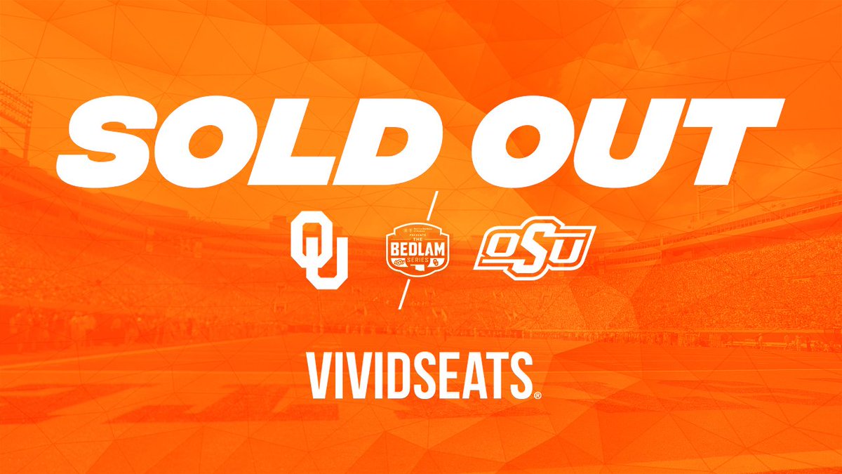 BEDLAM is SOLD OUT! RT for a chance to win 2 TIX from <a href="/VividSeats/">Vivid Seats</a>. Buy securely here: vividseats.com/ncaaf/oklahoma… #okstate #GoPokes