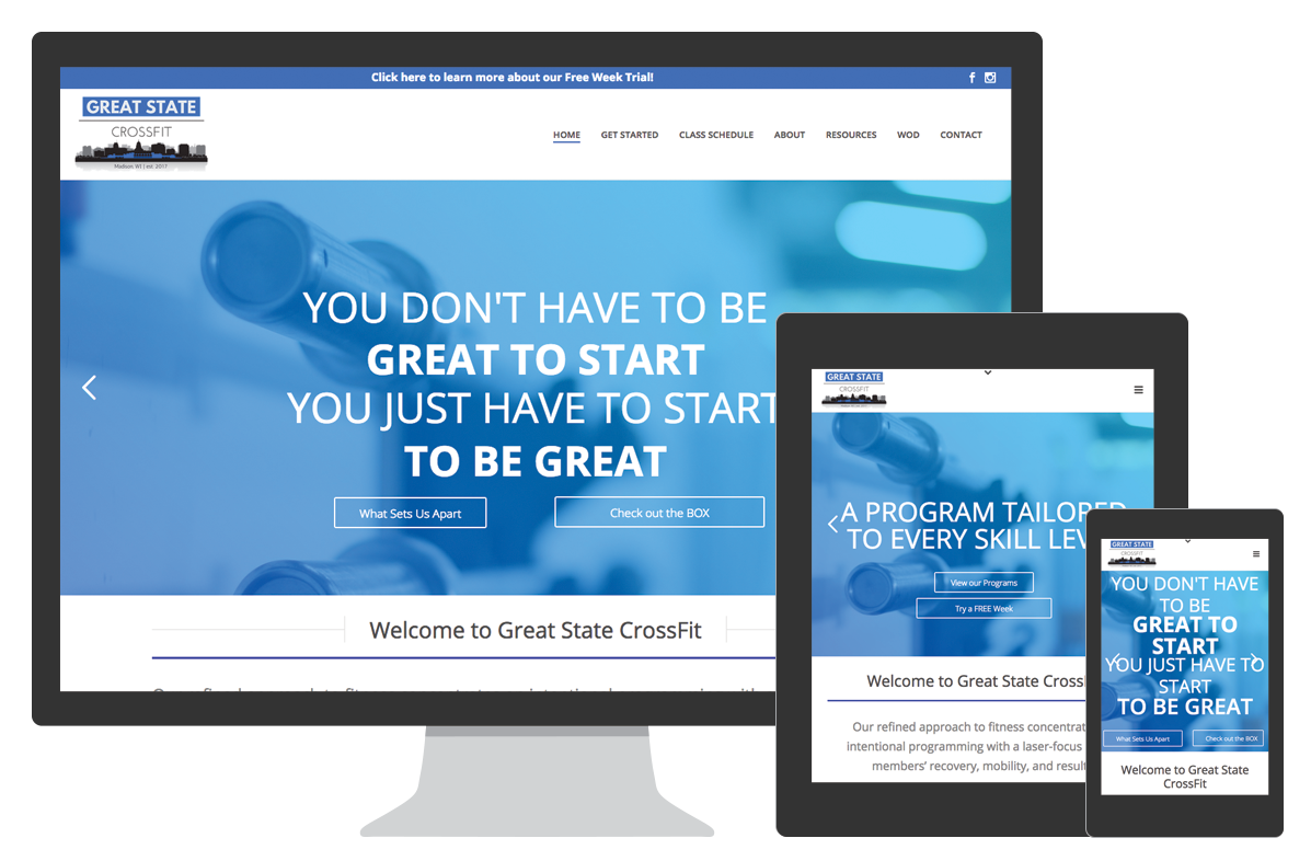 LiquisDigital's tweet photo. The new @greatstatecrossfit site offers a hassle-free experience for more conversions and fewer distractions. #crossfitwebdesign #bebetter https://t.co/O7iDnfInmu
