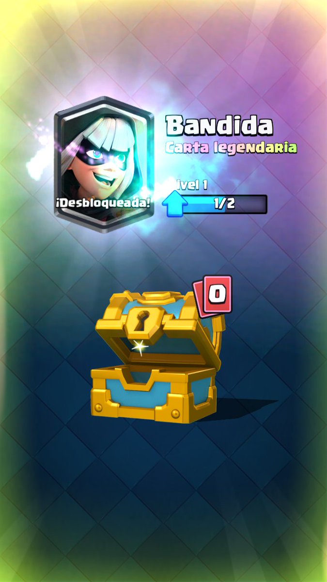 scoundrelSD's tweet photo. Y en el #cofredeoro de hoy... la #bandida!! #ClashRoyale #CR #Royale #legendaria https://t.co/jPPiVfPNGa