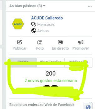 ACUDECulleredo's tweet photo. Acadamos os 200 seguidores en #Facebook. Grazas a tod@s (e tamén, claro, aos 171 de #Twitter) #Culleredo https://t.co/9l5QHJMzex