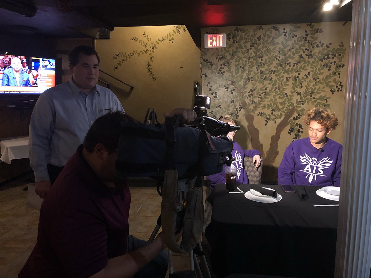 @AIS_ThePhoenix interviewed for news! Students are enjoying the opportunity to see #jrmartinez #fullofheart thank you <a href="/EVSC1/">EVSC</a> <a href="/unchartedintl/">Uncharted Intl</a>