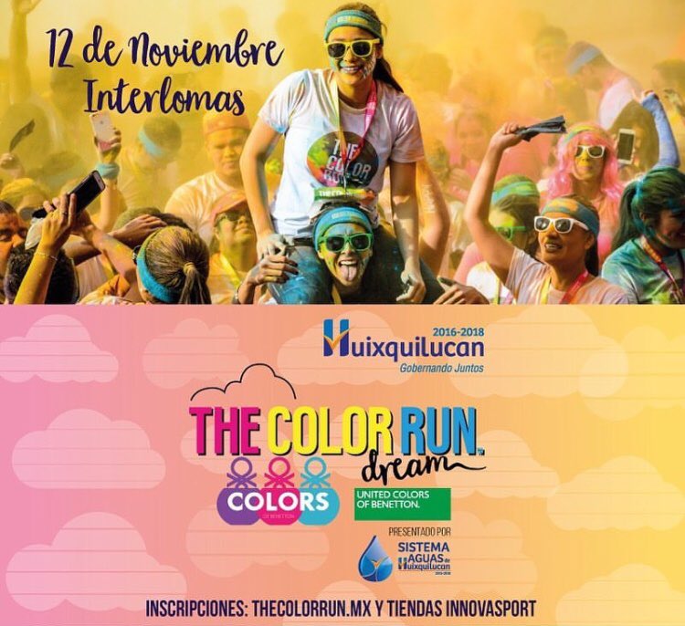 andreamarti31's tweet photo. Este 12 de nov. @TheColorRunMEX mx enséñales a tus hijos a amar el deporte! #happyest5k #worrylessrunmore #thecolorrun #interlomas https://t.co/lnoUzF0d3S