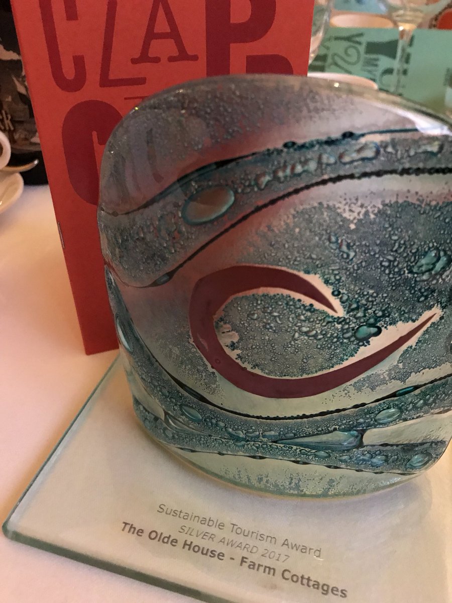 Delighted with our silver award #CTA17 sustainable tourism award #lovecornwall