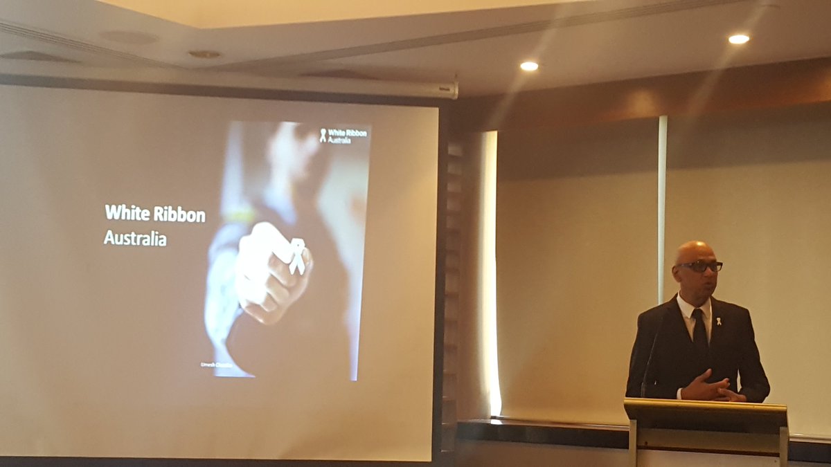 Our guest speaker is #WhiteRibbon Ambassador Umesh Chandra #ZontaSaysNO to violence against women