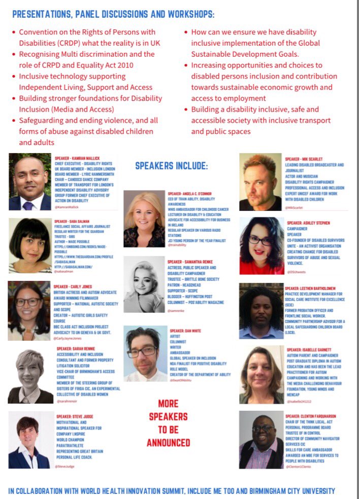 IncludeMeTOO's tweet image. Disability,Inclusion &amp;amp; Rights National Summit-Leaving No One Behind.Join us be part of the conversation &amp;amp; change 
includemetoo.org.uk/2017/09/19/lea…