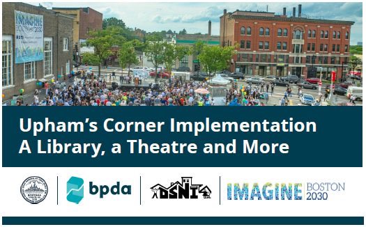 ImagineBos's tweet image. Join us TONIGHT at the #KrocCenter for the next #UphamsCorner implementation meeting! #ImagineBoston