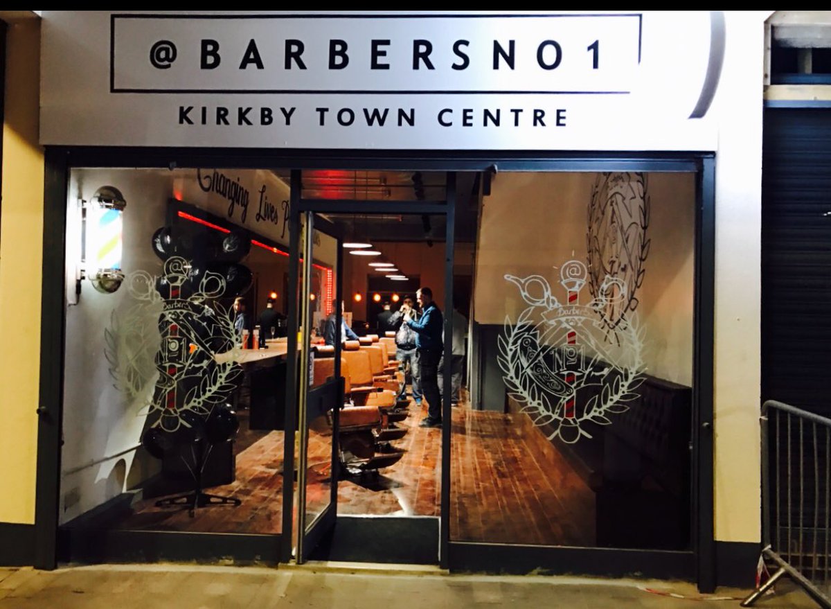 BarbersNo1's tweet photo. Good Luck to the BarbersNo1 Kirkby Town Centre Team tomorrow on the opening day 💈🔥👊🏼 https://t.co/CvfVduwiNu