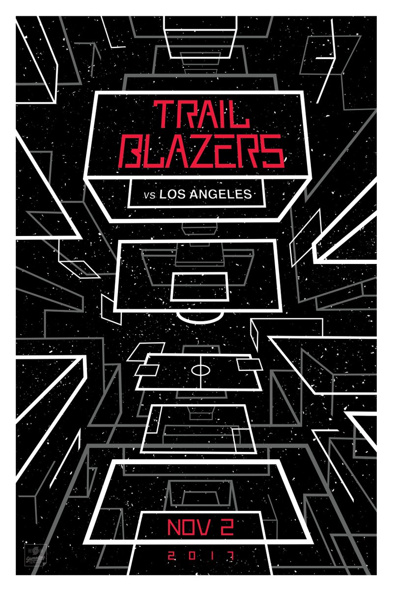 trailblazers's tweet photo. Tonight's Gameday Poster. 

artwork by Damien Gilley
100 prints available at @RipCityClothing https://t.co/BrZyq0jW8k