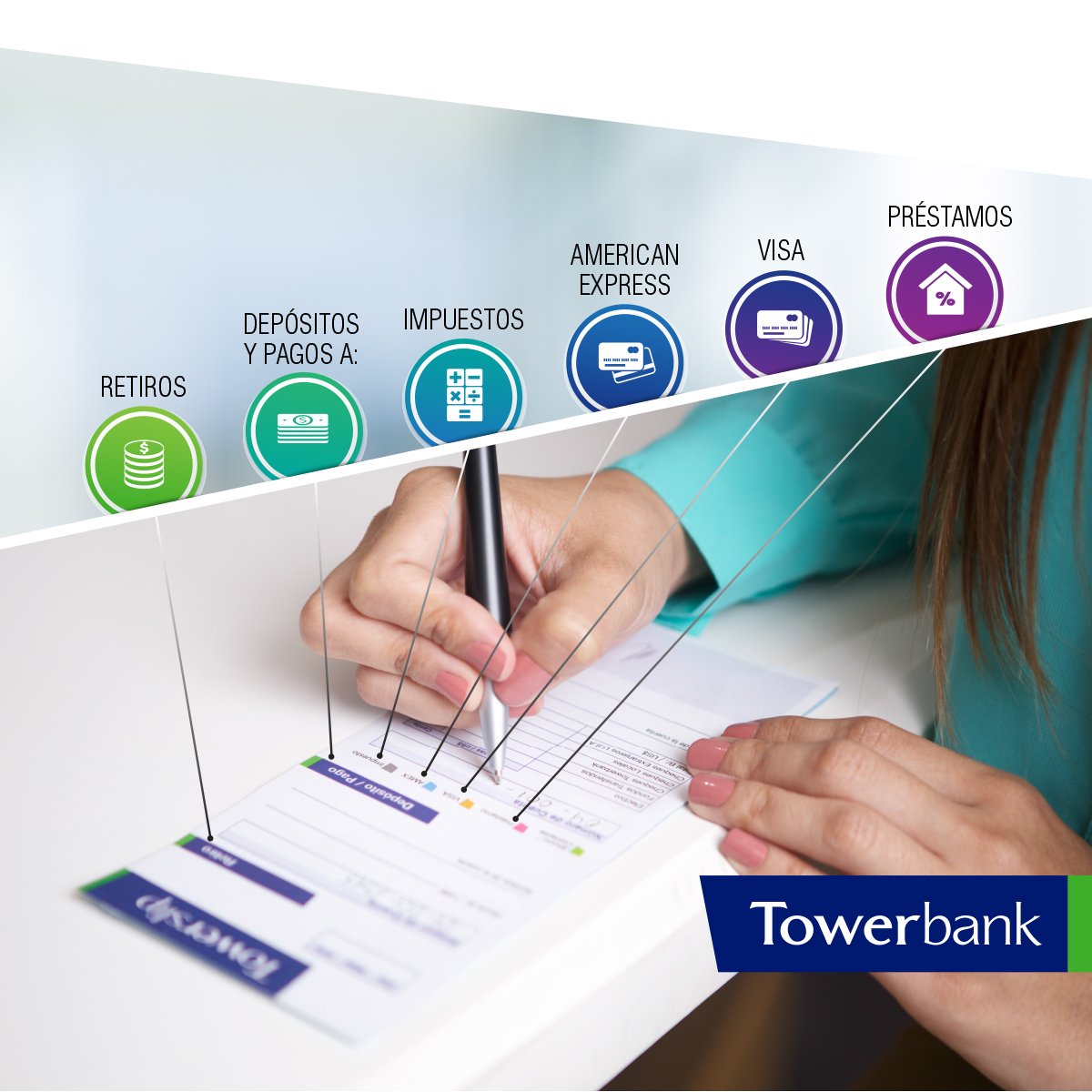 towerbankintl's tweet photo. Utiliza nuestros #TowerSlip desde #VideoBanking, #MoneyBar, #AutoBanco o #TowerDesk. Puedes realizar retiros, pagos y depósitos con un slip. https://t.co/wAt8k7wPKj