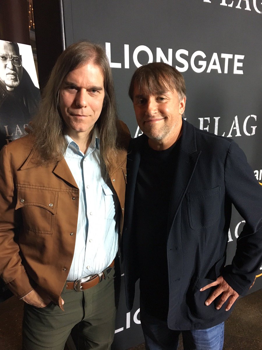 Impact24PR's tweet photo. Premiere of Richard Linklater's @lastflagflying with composer @grahamreynolds! #LastFlagFlying #GrahamReynolds #RichardLinklater #FilmScore https://t.co/bzjAKfgqmu