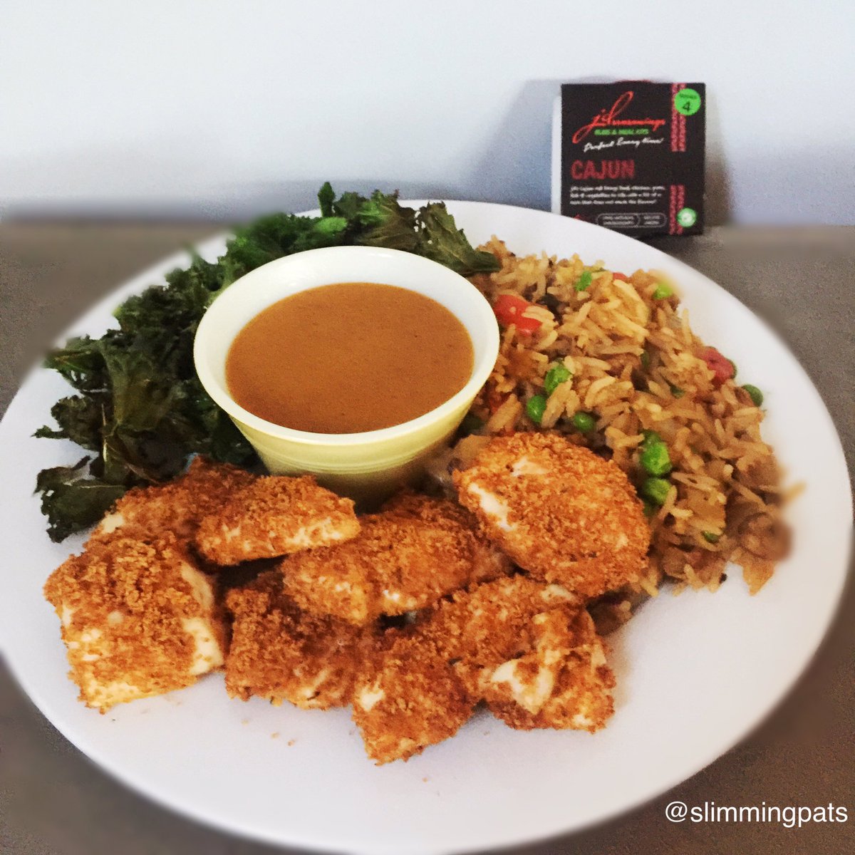 #jdseasonings #cajun #chickennuggets #crispykale #eggfriedrice #fakeaway #sw #swuk #slimmingworld #swdinner #diet #food @jdseasonings