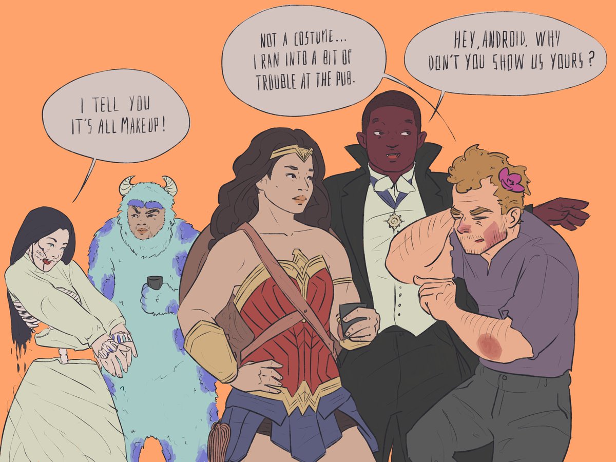 Halloween on the Raza doesn't fail to be eventful. Wanna take bets as to how the Android would dress up to scare the kids?  #DarkMatter