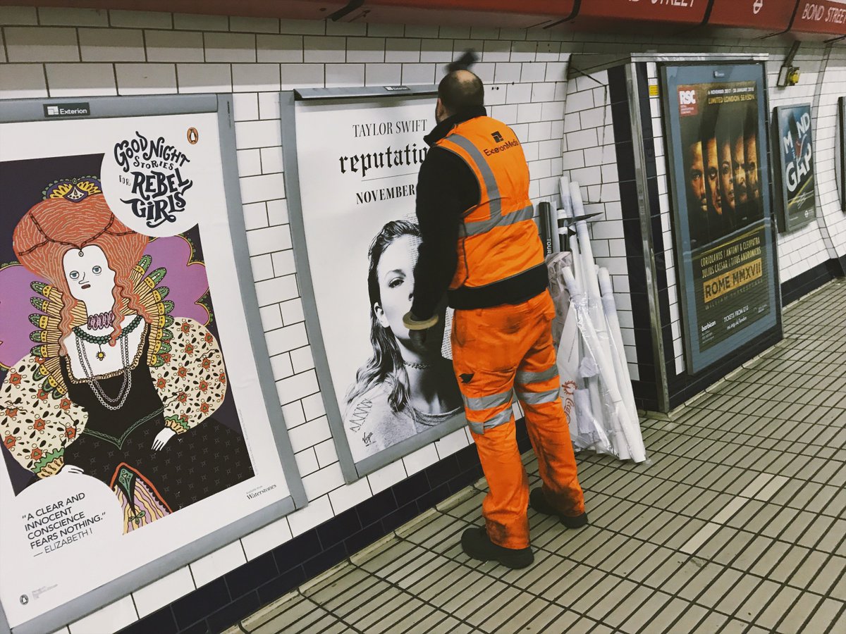 in all my life as a Londoner I've never seen the #tfl adverts changed before by someone #first