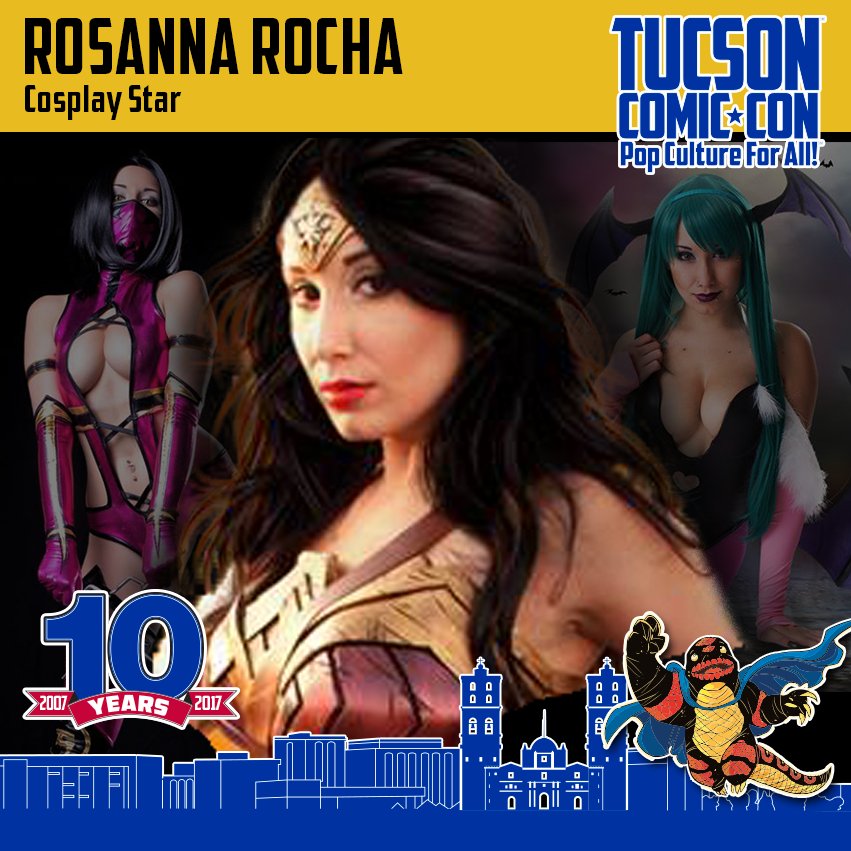 TucsonComiCon's tweet photo. Get your cameras ready for when you meet cosplay sensation ROSANNA ROCHA at #TCC17!
Tickets On Sale NOW - https://t.co/u49ytpkf9M https://t.co/dVW5StYvaX