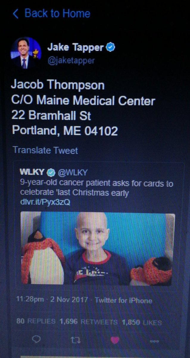 Let's make this happen. Write a card. Make a little boy's last wish come true.