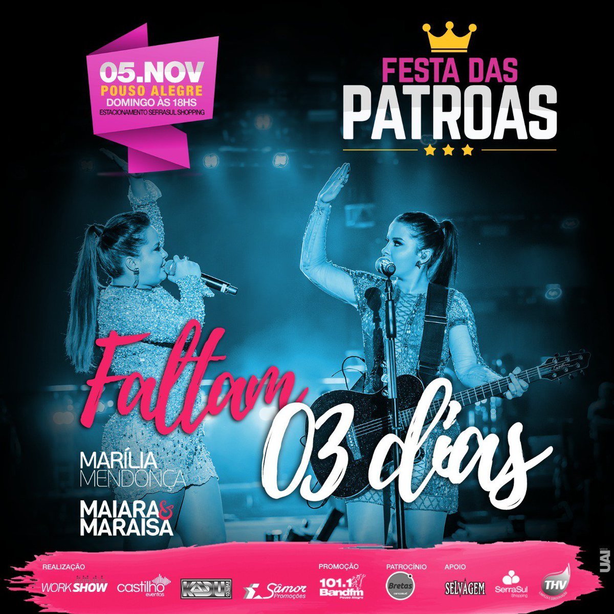Faltam apenas 3 dias pra gente arrasar na festa mais charmosa do Brasil!! Vem com a gente para a #FestaDasPatroas