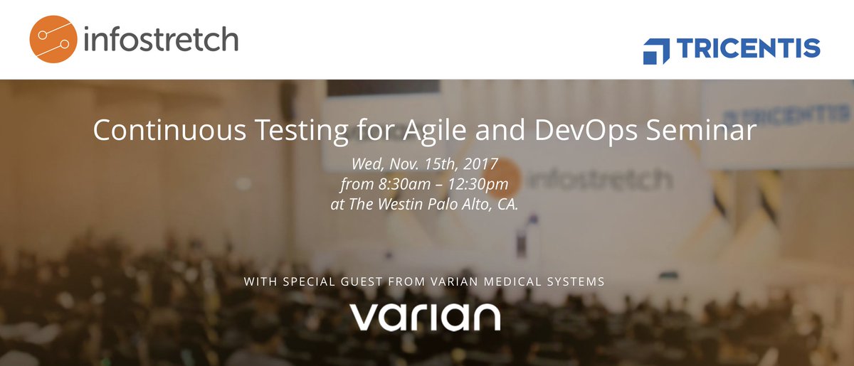 aakela's tweet photo. On 11/15, listen to @VarianMedSys on test automation in a complex regulatory setting with @Infostretch @Tricentis https://t.co/Nc81iZGMZU https://t.co/c5tyBAsVDN