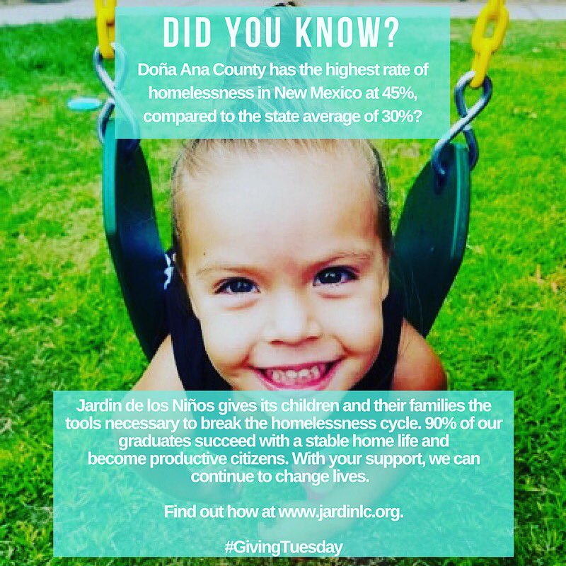 #Givingtuesday is coming up! Consider supporting children experiencing homelessness in NM. #givingtuesdaynm #kidscount #whywematter #donate