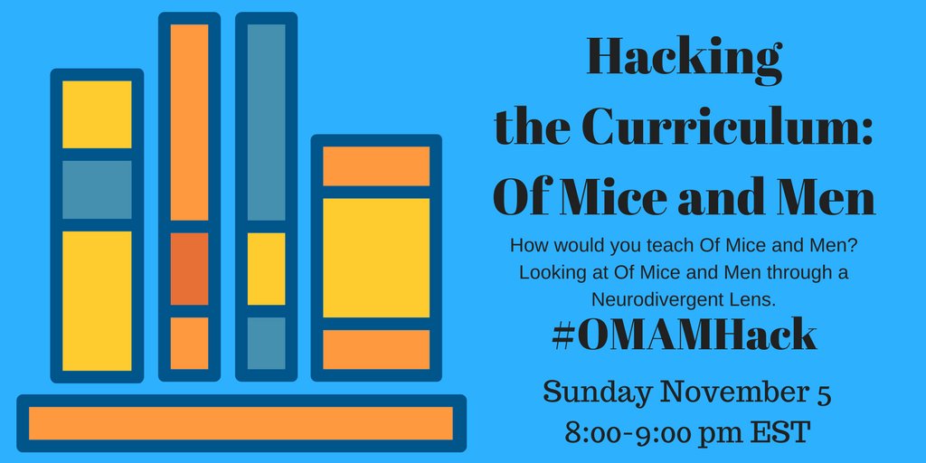RachelTuller18's tweet photo. Join our hackathon on Sunday on Of Mice and Men! @kyleburkeEDU @GOgreenGOwrite @erikskogs @AmeliorateEd @Lauren_Spencer8 https://t.co/rICJqdyEnf