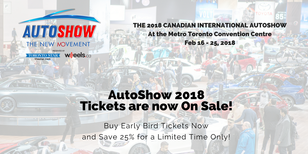 autoshowcanada's tweet photo. Online Ticket Sales are now open!  It's time to grab your tickets for the 2018 Canadian International A... https://t.co/ZOS81ZmOBS #2018CIAS https://t.co/zFMvj40MZQ