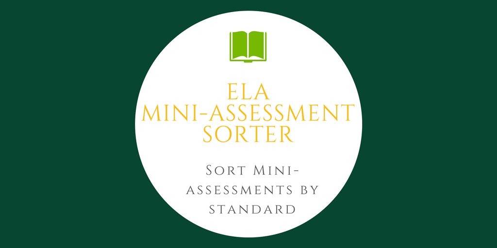 learnwithSAP's tweet photo. Looking for a mini-assessment that addresses a specific ELA standard? Use our ELA Mini-Assessment Sorter! https://t.co/GySLLJaeXe https://t.co/9SoXUI5DEk