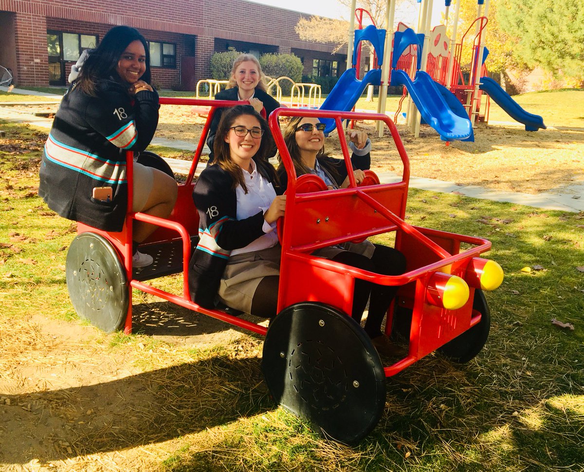 WhyJDCHS's tweet image. So many wonderful memories @BlessSacSchool hard to believe we are @JDCHS seniors who once played on this red car! #JDClassof2018 #memories