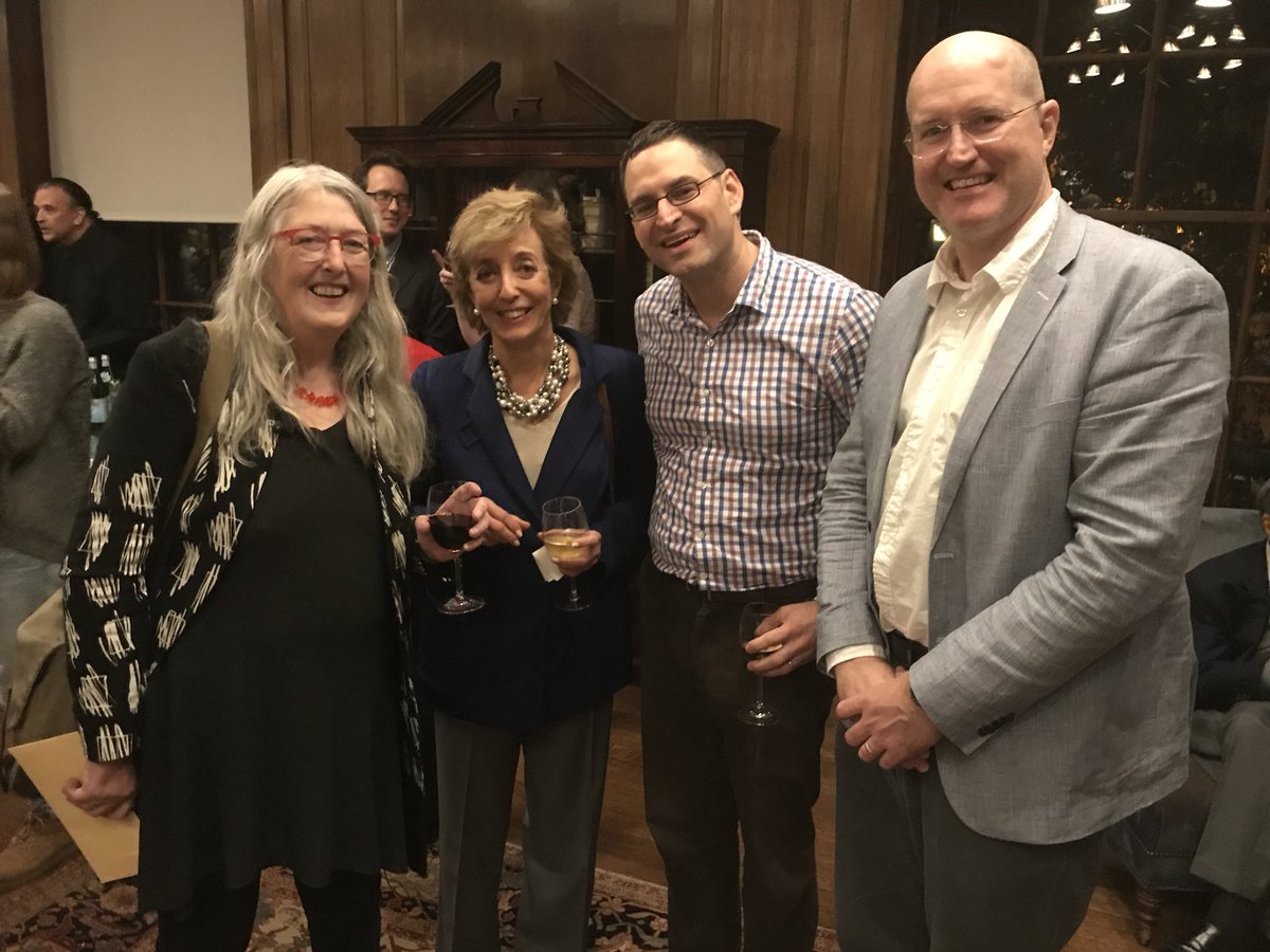 kburnsphoto's tweet image. Celebrating after a fun lecture by Mary Beard on The Roman Caesars in Modern Art: missing persons and mistaken identities. @wmarybeard