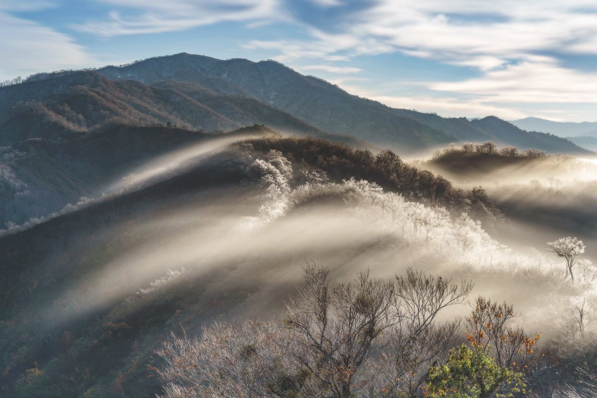 Takato 冬支度を始めた枝折峠 奥只見湖より発生した雲海が滝の様に流れる様から逆さ霧や滝雲と呼ばれており 連日たくさんのカメラマンが訪れています 大雲海とまでは言えませんが新潟らしいステキな風景に出会えました 新潟が美しい 枝折峠 東京