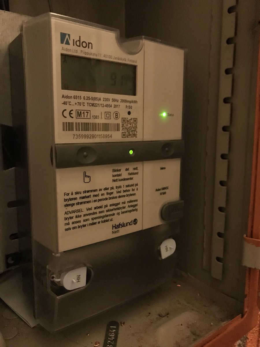 bardmyrstad's tweet photo. Da har denne røver’n kommet i hus. Artig! #AMS #Aidon #smartgrid @Hafslund_KS https://t.co/6BkMmWaScW