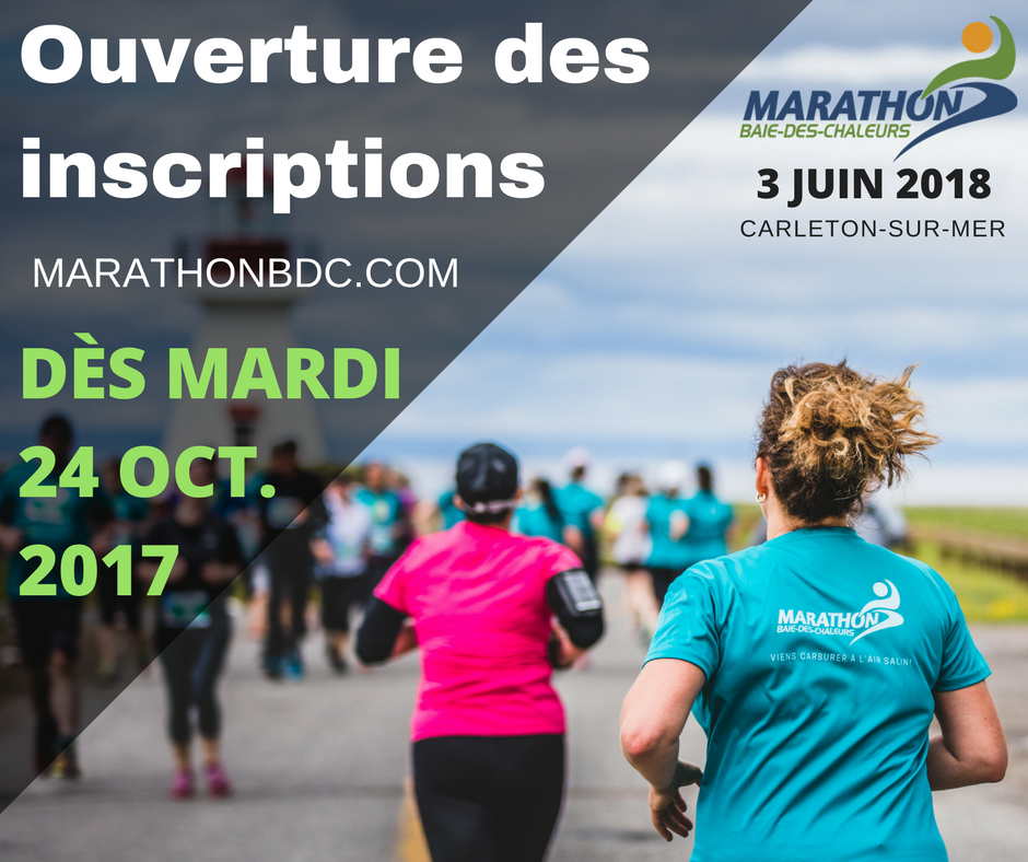 marathonbdc's tweet photo. C'est parti pour 2018! 
Réservez votre place! https://t.co/GIEjsYoxrb
@sportstats @icigim @iciestduquebec @RDSca  #inscription #marathonbdc https://t.co/PCBKB92G4J