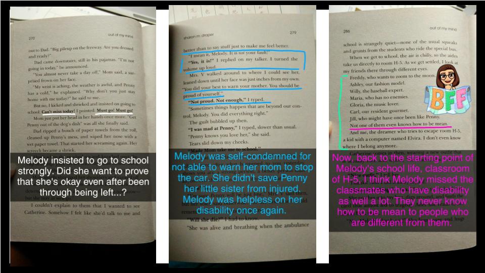 yinlay22's tweet photo. Week 3 #BookSnaps for the novel #OutofMyMind, by @sharonmdraper
Melody was left. But Melody showed her fortitude by action
@ms_marcum #KAStw https://t.co/odXP81Ej1e