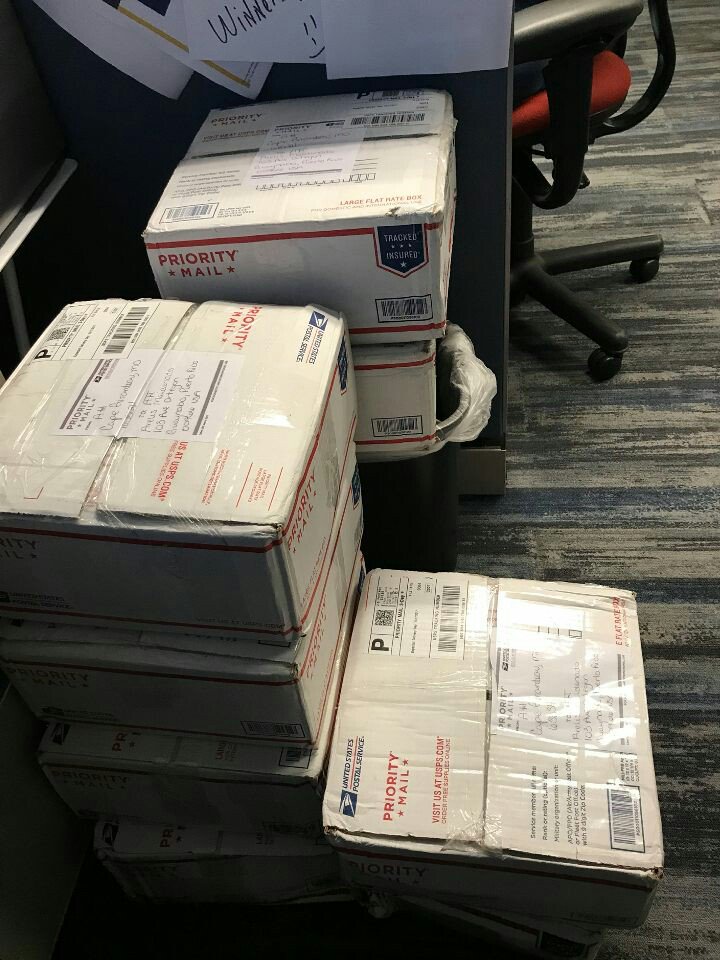 1AnthonyHancock's tweet photo. Check this out this shipment!! @ShannonCGR1 @ShowMeCC @TheShowMeCenter @MandysTeam @Marelisprcse  #TuggleNation #PRStrong #helpintimeofneed https://t.co/7HY5Y8UZH7