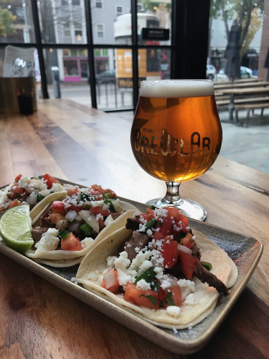 FireFlowerSauce's tweet photo. #ThirstyThursday Today at #redhookbrewlab: FireFlower slow cooked brisket🌮 &amp; Jump in the🔥collab🍻. Limited time only for both. https://t.co/AliPE4tFHW