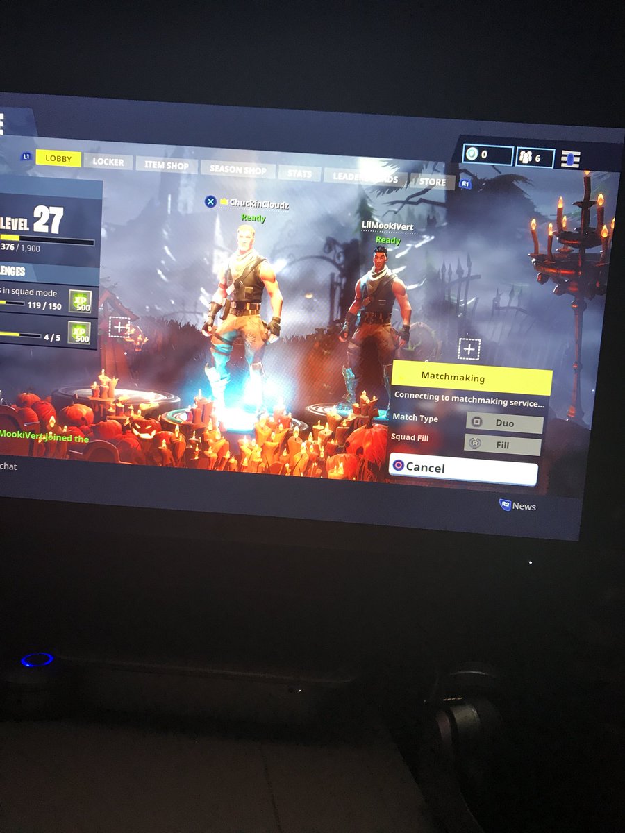 GundoDripCrew's tweet photo. @FortniteGame it’s stuck on matchmaking and won’t load into game. https://t.co/eZHt63KgwX