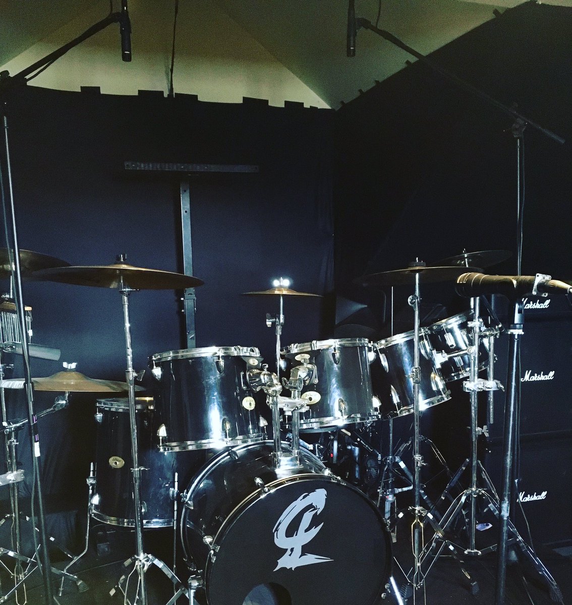 Recording this monster today with some new gear! 🥁🎼#Recording #Album #Music #Drums #Band#ChainedLizard #CL #Studio #Work #Audio #StudioLife