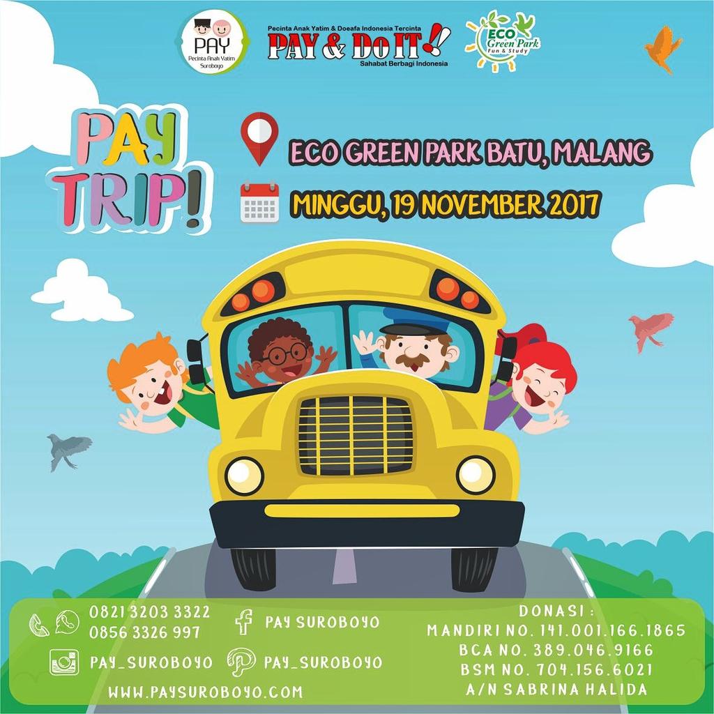 Masih terbuka luas kesempatan untuk berbagi..  yuk sedekah dalam event #paytrip bersama 100 anak yatim dan dhuafa.
