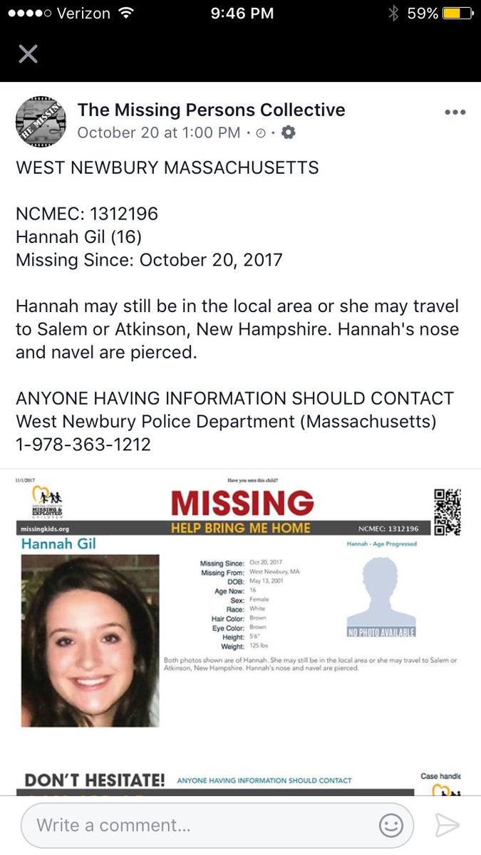 yescalis's tweet photo. #helpfindhannah https://t.co/gum7jVmQu2