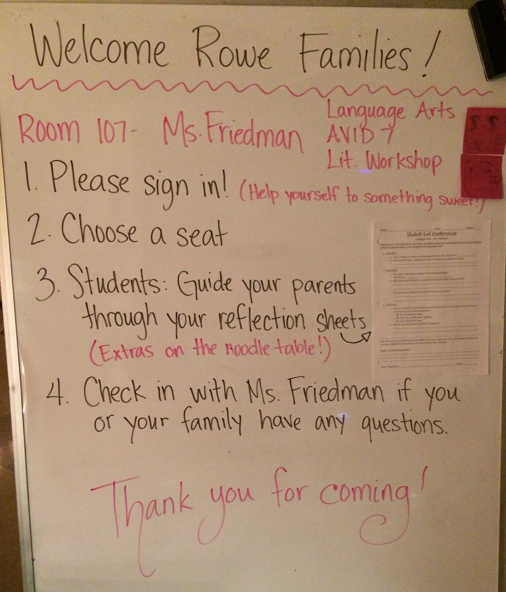 MillerlLibby's tweet photo. Rowe teachers provide a welcoming environment for families during conferences! https://t.co/oBEmCBQ0JN
