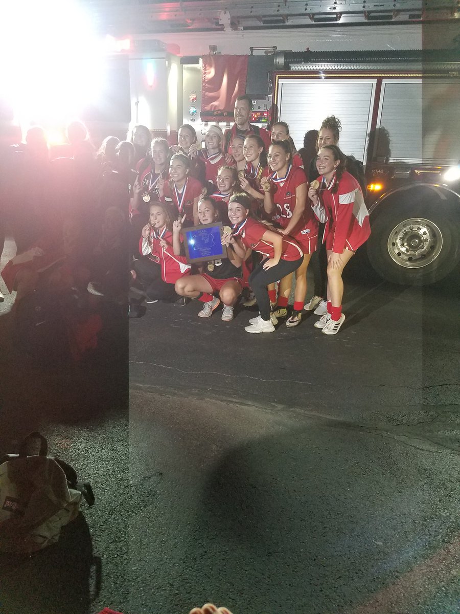 BloomAthletics's tweet photo. Special thanks to the local fire departments for the parade!!! #BHSGSOC https://t.co/k76EbZhtlc