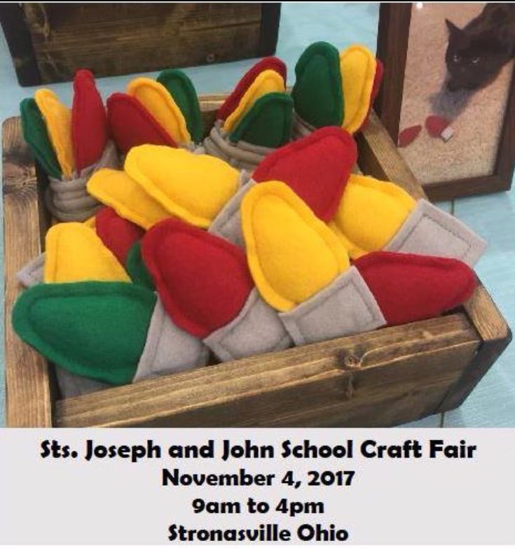 FurballFanatic's tweet photo. First #craftshow of the season is this Saturday at #stsjosephandjohn in Strongsville OH. Come check meowt and other awesome vendors! https://t.co/6W4PpwPydS