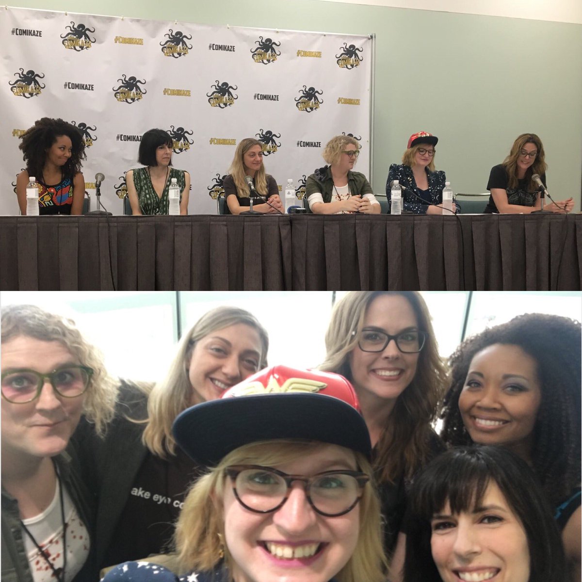 HuxFilm's tweet photo. #tbt to paneling @stanleecomiccon w @audreykearns @GeekGirlAuth 
#WomeninFilm #WomeninComedy #WomeninArt #WomeninBusiness @Mageina #HuxFilm https://t.co/hhM0vzd08i