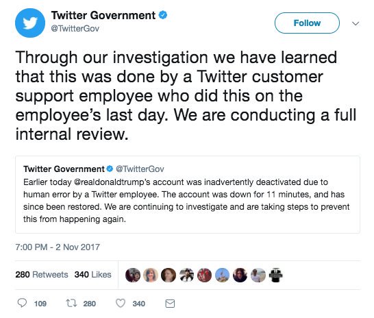 BuzzFeed's tweet image. A Twitter employee shut down Trump's account on their last day of work
bzfd.it/2ypn5X8