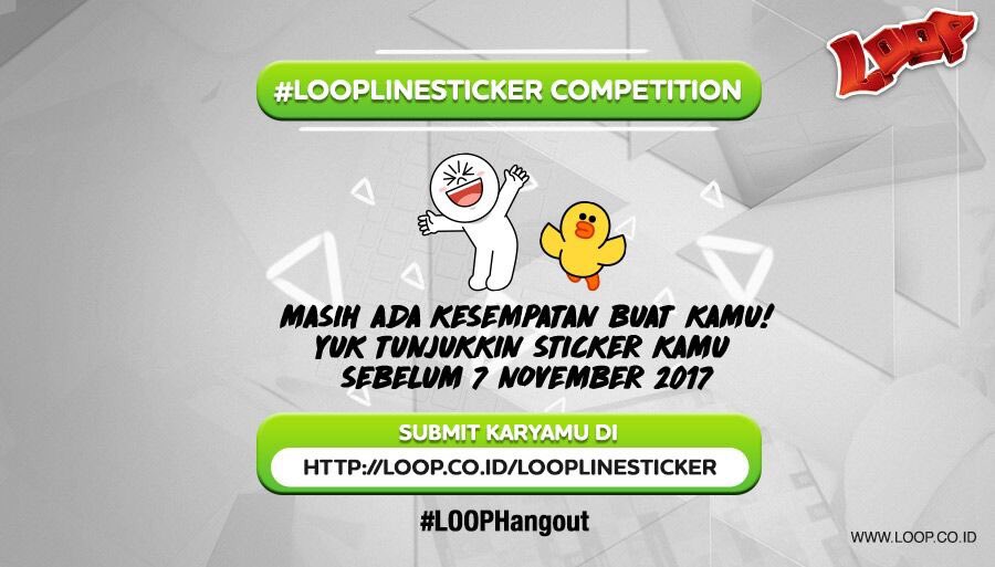 pasidigisociety's tweet image. Submit sticker LINE versi kamu di tsel.me/looplinesticker dan menangin MacBook Pro + pulsa puluhan juta rupiah! #LOOPLINESticker