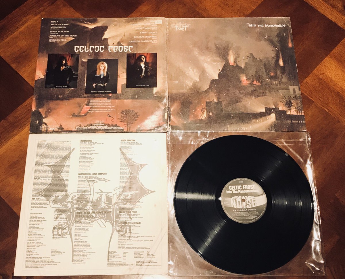 Darkvalerious's tweet photo. #IntothePandemonium is 3rd LP by Swiss 🇨🇭 #MetalBand #CelticFrost released in Nov/02/1987. This more varied than past ones.@ThisDayInMETAL https://t.co/V8EhysozmJ