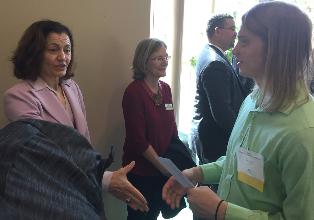 MJohn372's tweet photo. Dean Mili congratulated numerous CCI high achievers personally after her Nov 1st reception to honor them https://t.co/cn5kCoza4m