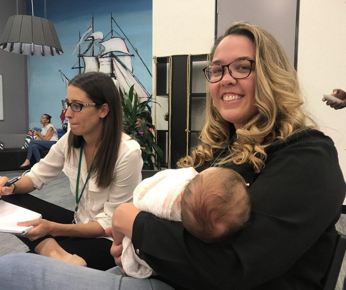 writally's tweet photo. This is how it's done at #wearepodcast #babyfriendly #motherfriendly https://t.co/LWrTYesnI9