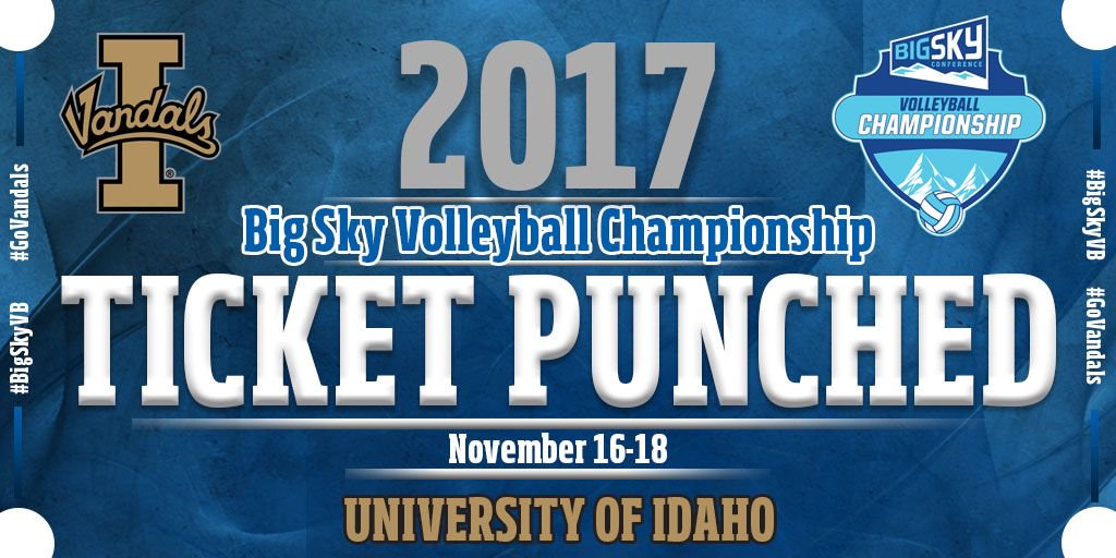 BigSkyVB's tweet photo. .@IdahoVolleyball The Vandals are going to the 2017 Big Sky Volleyball Championships! #BigSkyVB https://t.co/jyN3EDYpJ1
