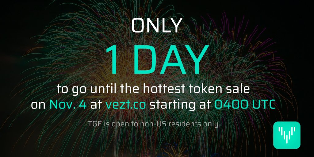 VeztInc's tweet photo. 24 HOURS TO GO! We're only a day away from the start of the hottest token sale. Join our Telegram for all the info: https://t.co/o0lvNMe9sm https://t.co/DSIwr62DbQ