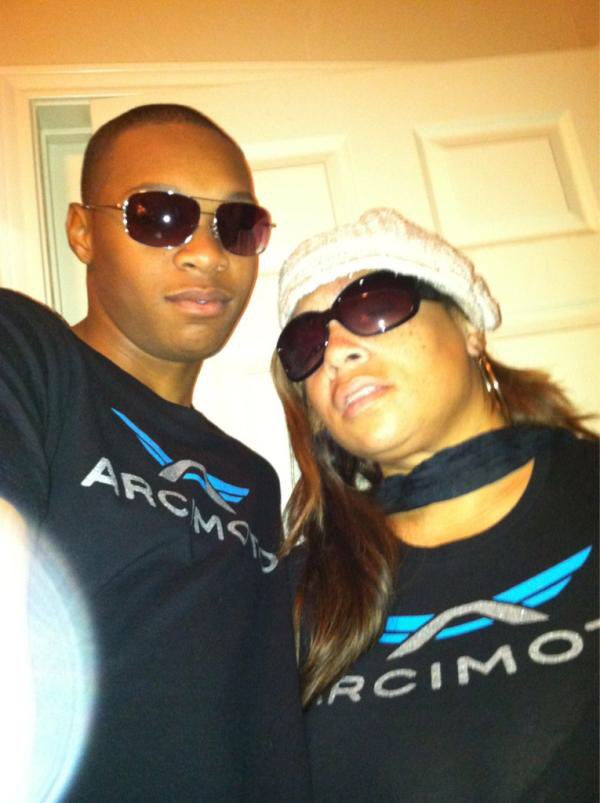 BreshellLH's tweet photo. #TBT To that time @KHyder_King and I suited up for @arcimoto @CuriosityForge https://t.co/LWw8wvyaPm